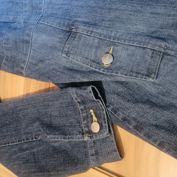 Vintage Y2K Denim Duster Jean Long Coat S - Picture 8 of 14